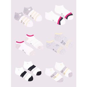 Yoclub Kids's Girls' Ankle Cotton Socks Patterns Colours 6-pack SKS-0008G-AA00-002 obraz
