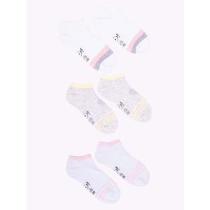 Yoclub Kids's Girls' Ankle Cotton Socks Patterns Colours 3-pack SKS-0028G-AA30-001 obraz