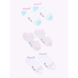 Yoclub Kids's Girls' Ankle Cotton Socks Patterns Colours 3-pack SKS-0028G-AA30-002 obraz