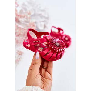 Dětské sandály na suchý zip Voňavé ZAXY JJ385030 Tmavě růžová obraz