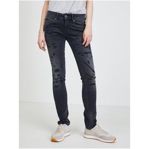 Tmavě šedé dámské slim fit džíny Pepe Jeans - Dámské obraz