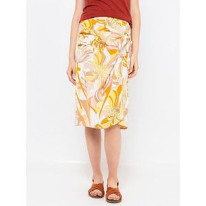 Žluto-krémová vzorovaná sukně CAMAIEU obraz