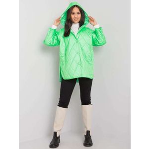 Dámská prošívaná bunda s kapucí Selah - fluo zelená obraz