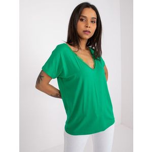 Tmavě zelené dámské tričko s krajkou Aileen obraz