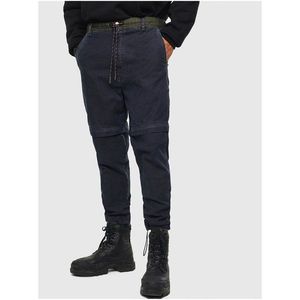 Tmavě modré pánské slim fit džíny s odepínacími nohavicemi Diesel Everi obraz