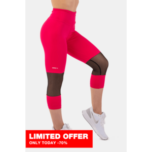 Dámské legíny Nebbia High-Waist ¾ Length Sporty Leggings 406 pink S obraz