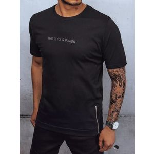 Černé pánské tričko Dstreet z s potiskem obraz