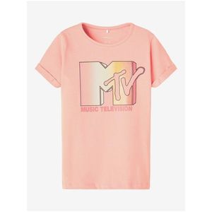 Růžové holčičí tričko name it MTV - Holky obraz
