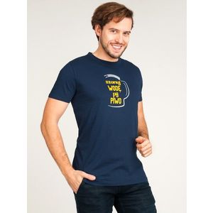 Yoclub Man's Cotton T-shirt PKK-0108F-A110 Navy Blue obraz