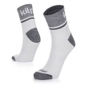Šedo-bílé unisex sportovní ponožky Kilpi SPEED obraz