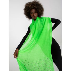 Fluo zelený šátek s aplikací kamínků obraz