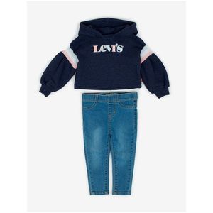 Modrý holčičí set džínů a mikiny s kapucí Levi's® obraz