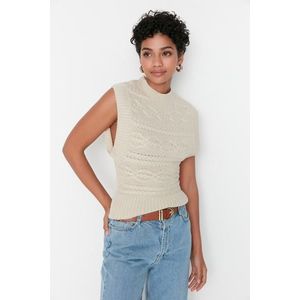 Trendyol Stone Knit Detailed Knitwear Sweater obraz