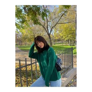 Trendyol Emerald Green Wide Fit Měkký texturovaný pletený svetr s vysokým výstřihem obraz