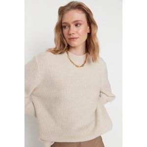 Trendyol Stones Wide fit Soft Textured Basic Knitwear Sweater obraz