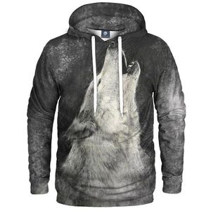 Aloha From Deer Unisex's White Wolf Hoodie H-K AFD200 obraz