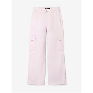 Světle růžové holčičí široké kalhoty s kapsami LIMITED by name it Hilse obraz