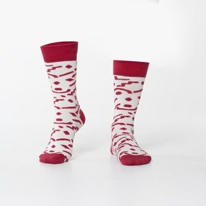 Krémové dámské ponožky se vzory obraz