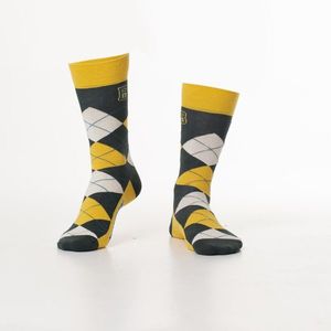 Žluté pánské ponožky s nápisem obraz