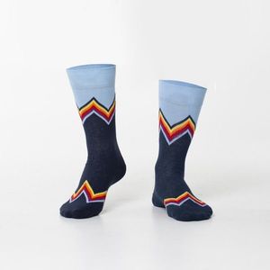 Pánské tmavě modré ponožky s barevnými cikcaky obraz
