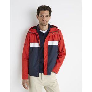 Modro-červená pánská lehká bunda s kapucí Celio Bulle obraz