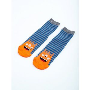 Non-slip Shelvt Striped Monster Socks For Kids obraz