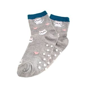 Non-slip Children's Socks Shelvt Gray Cats obraz