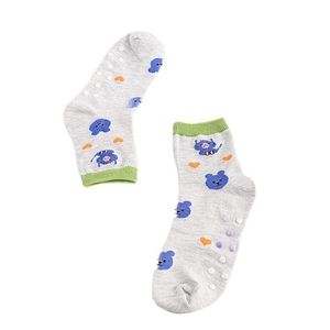 Non-slip Children's Socks Shelvt Gray Bears obraz