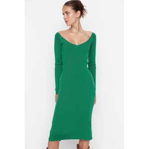 Zelené pouzdrové svetrové šaty Trendyol - Dámské obraz
