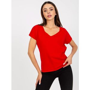 Základní červené dámské bavlněné tričko obraz