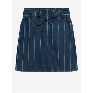 Modrá pruhovaná krátká džínová sukně se zavazováním ORSAY obraz