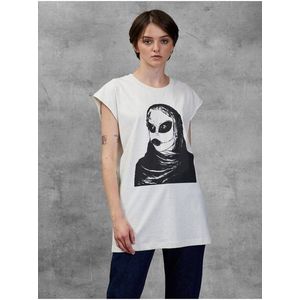 Bílé dámské prodloužené tričko Diesel - Dámské obraz