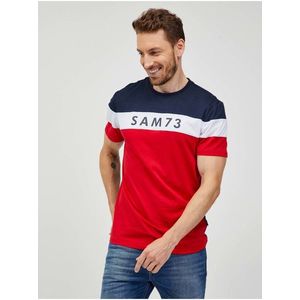 SAM73 Modro-červené pánské tričko SAM 73 Kavix - Pánské obraz