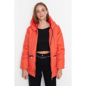 Trendyol Orange Oversize Puffy Coat s kapucí obraz