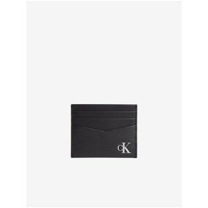 Černé pánské kožené pouzdro na karty Calvin Klein Jeans - Pánské obraz