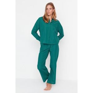 Trendyol pyžamová sada - zelená - jednobarevná obraz