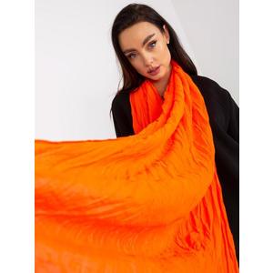 Fluo oranžový vzdušný šátek s řasením obraz