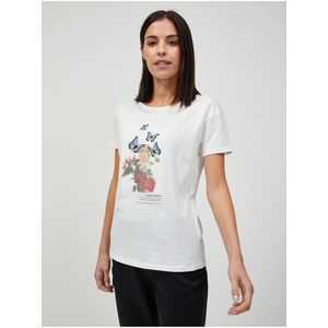 Krémové dámské tričko ORSAY obraz