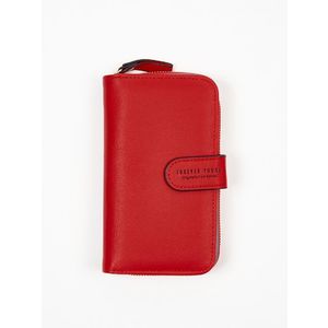 Red leather wallet obraz