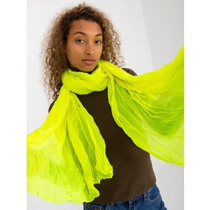Fluo žlutý vzdušný šátek s řasením obraz