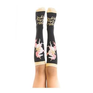 mshb&g Dívčí ponožky Unicorn, černé, po kolena obraz