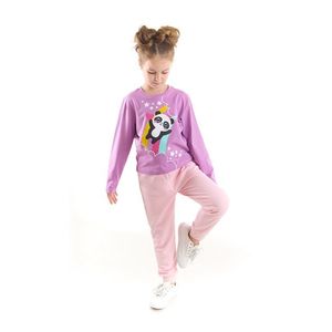 Denokids Dívčí Duhové Panda Tričko a Kalhoty obraz