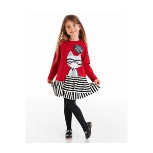 Dívčí šaty Mushi MS-20S1-054/Red, Black and White Striped obraz