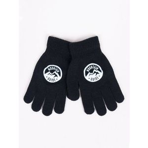 Yoclub Kids's Boys' Five-Finger Gloves RED-0012C-AA5A-017 obraz