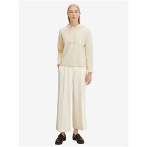 Krémové dámské zkrácené široké kalhoty Tom Tailor - Dámské obraz