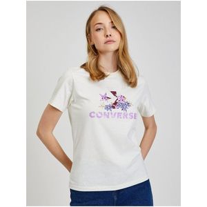 Krémové dámské tričko Converse - Dámské obraz