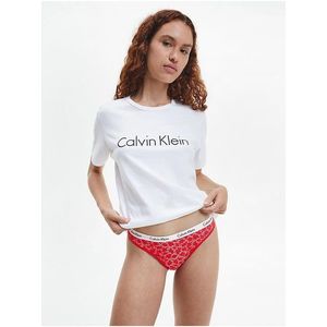 Červené dámské krajkové kalhotky Calvin Klein Underwear - Dámské obraz