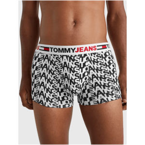 Černo-bílé pánské vzorované boxerky Tommy Jeans - Pánské obraz
