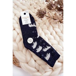 Dámské Vlněné Ponožky V Polar Bear námořnická modrá obraz