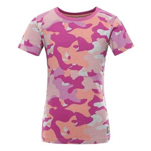 Šedo-růžové dětské vzorované tričko NAX KOSTO obraz